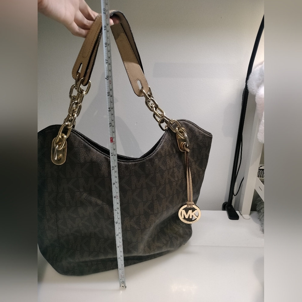 Michael Kors Brown Tote with Gold Details